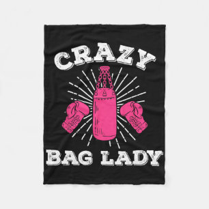 Crazy G Lady Kickboxerin Lustiges Kickboxen-Shirt Fleecedecke