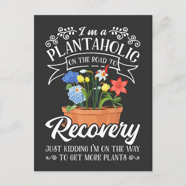 Crazy Garening Mama Pflanze Lover Landscaper Ehefr Postkarte (Vorderseite)