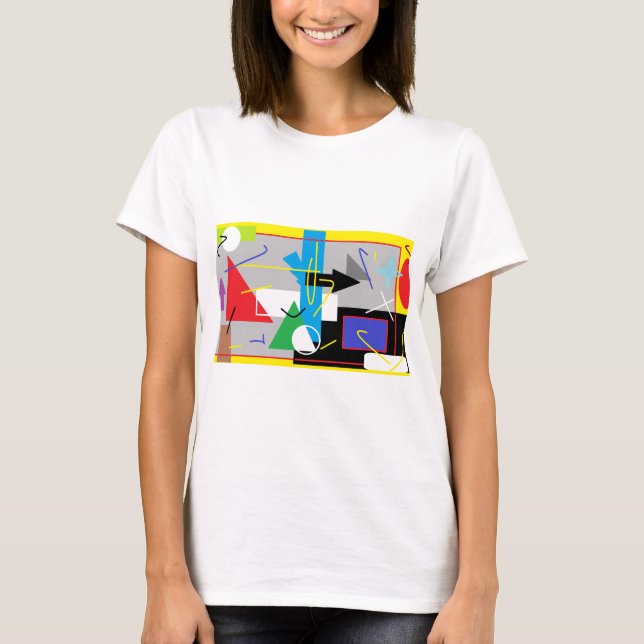 Crazy Geometry Langarmshirt T-Shirt (Vorderseite)
