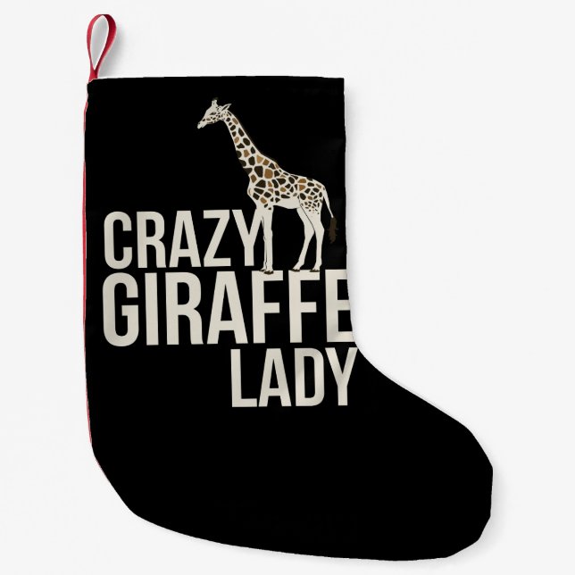 Crazy Giraffe Lady Kleiner Weihnachtsstrumpf (Vorderseite)