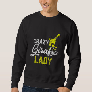 Crazy Giraffe Lady Vintag Zoo Schlägerin Girls Sweatshirt