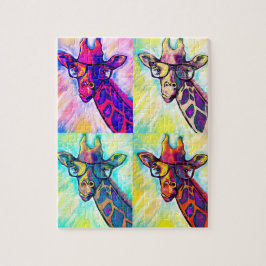 Crazy Giraffe Man Colors Puzzle