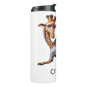 Crazy Giraffe Thermosbecher