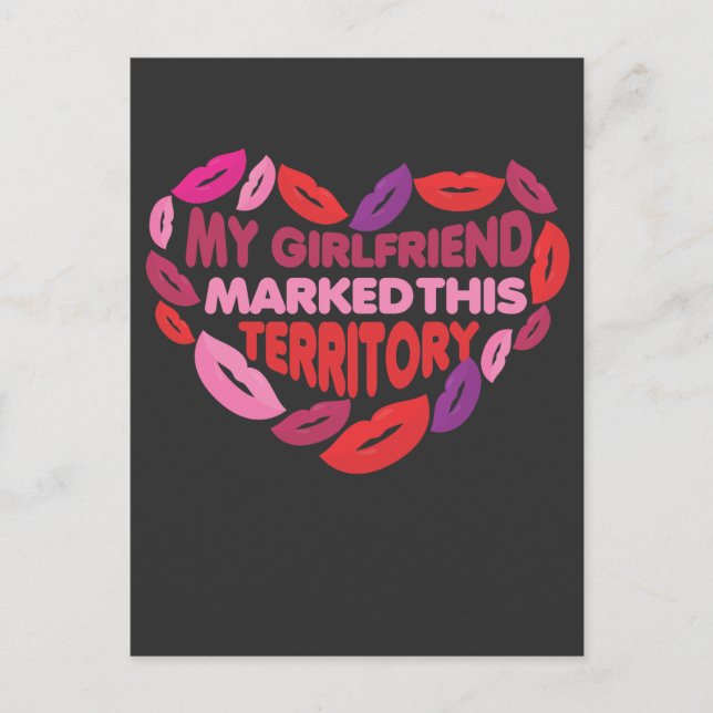 Crazy Girlfriend Territory Boyfriend Relationship Postkarte (Vorderseite)