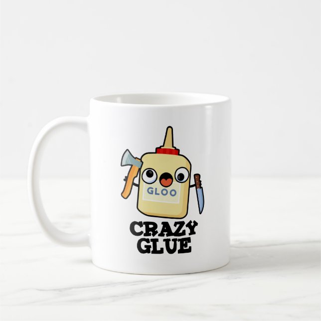 Crazy Glue Funny Super Glue Pub Kaffeetasse (Links)