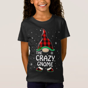 Crazy Gnome Buffalo Kariert Matching Family Christ T-Shirt