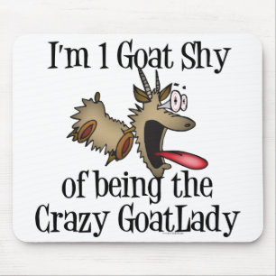 Crazy Goat Lady GetYerGoat Mousepad