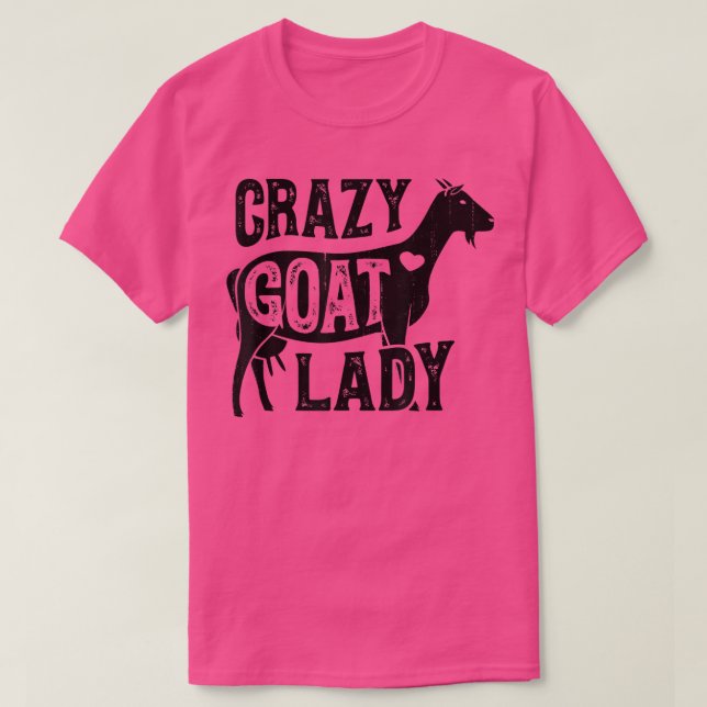 Crazy Goat Lady Girls Bauer Farm Animal Lov T-Shirt (Design vorne)