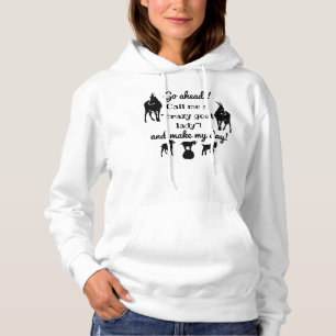 "Crazy Goat Lady" goat silhouettes for goat lovers Hoodie