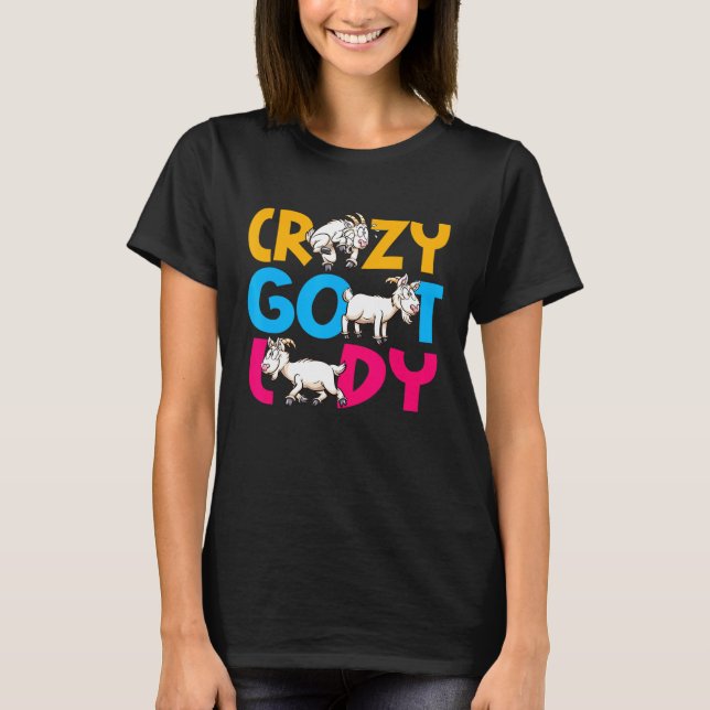 Crazy Goat Lady Goat T-Shirt (Vorderseite)