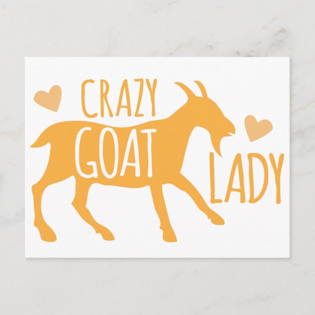 Crazy Goat Lady Postkarte (Vorderseite)