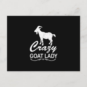 Crazy Goat Lady Shirt Goat, Goat Farmer Geschenk Postkarte