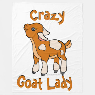 CRAZY GOAT LADY   von TotallyGoatally™ Fleecedecke