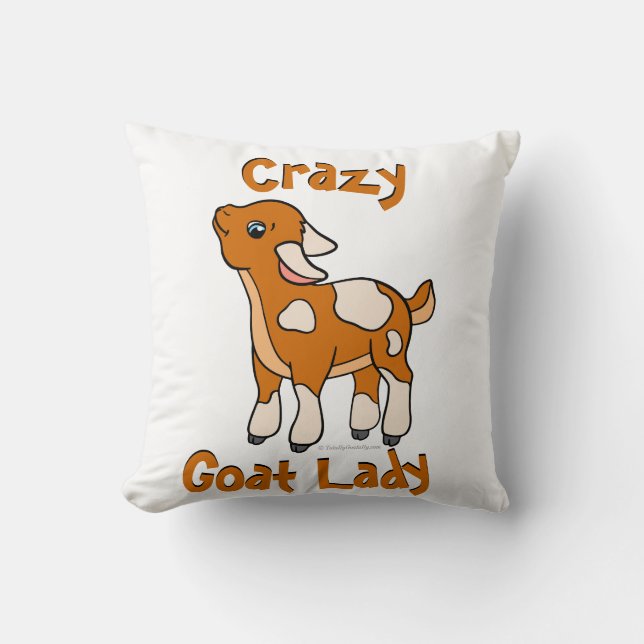 CRAZY GOAT LADY | von TotallyGoatally™ Kissen (Vorderseite)