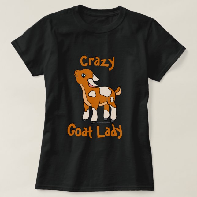 CRAZY GOAT LADY | von TotallyGoatally™ T-Shirt (Design vorne)
