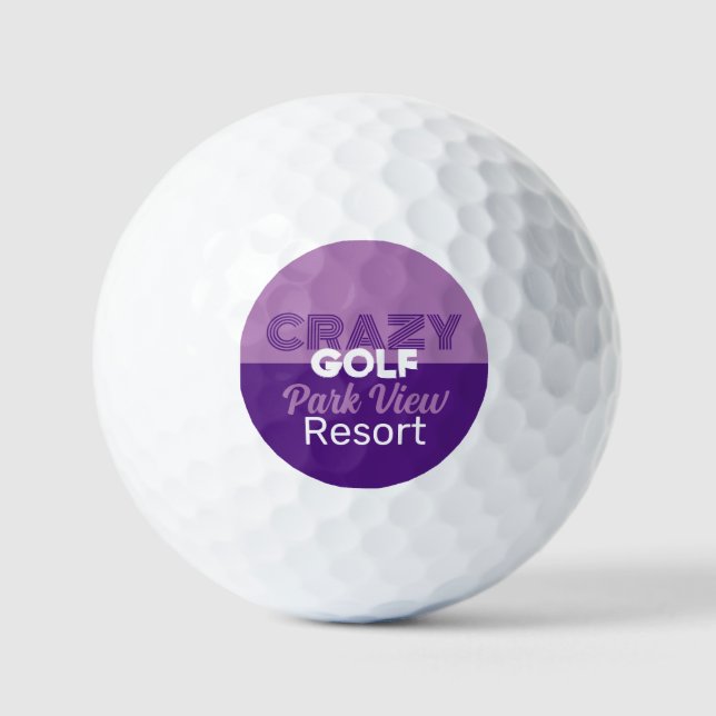 Crazy Golf Slogan, Mini Golfplatz Golfball (Vorderseite)