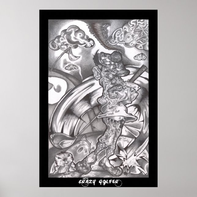 Crazy Golfer Poster (Vorne)