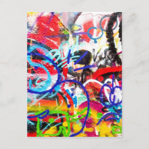 Crazy Graffiti Postkarte