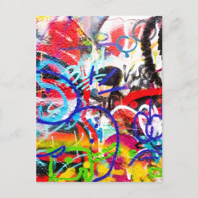Crazy Graffiti Postkarte (Vorderseite)