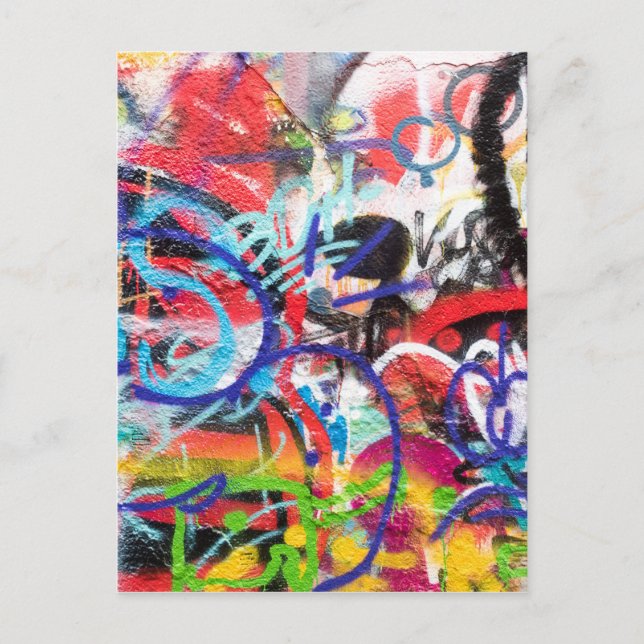 Crazy Graffiti Postkarte (Vorderseite)