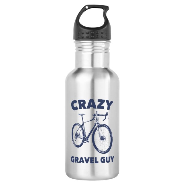 Crazy Gravel Typ Cycling Edelstahlflasche (Vorderseite)