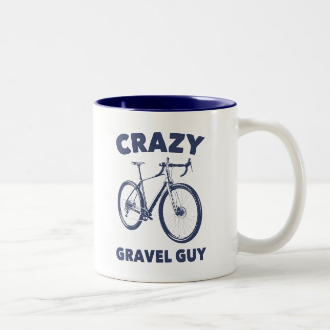 Crazy Gravel Typ Cycling Zweifarbige Tasse (Rechts)