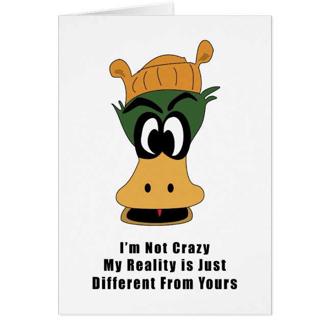 Crazy Green Cartoon Duck andere Realität (Vorne)