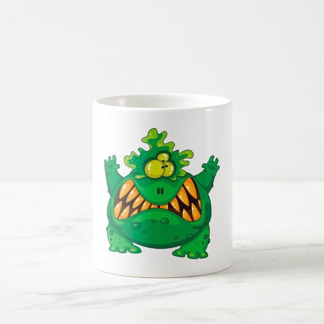 Crazy Green Monster Kaffeetasse (Von Creator hochgeladen)