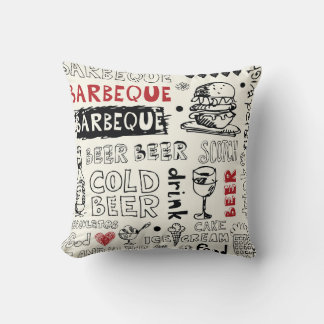 Crazy GRILLEN: Whimsical Doodle Art Kissen