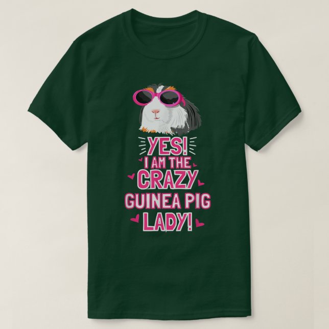 Crazy Guinea Pig Lady Kleidung Geschenk Guinea Sch T-Shirt (Design vorne)