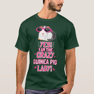 Crazy Guinea Pig Lady Kleidung Geschenk Guinea Sch T-Shirt