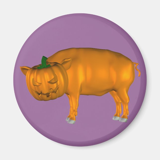 Crazy Halloween Pig Magnet (Vorne)