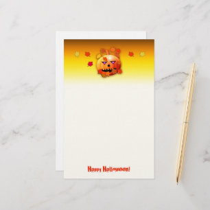 Crazy Halloween Pumpkin Briefpapier