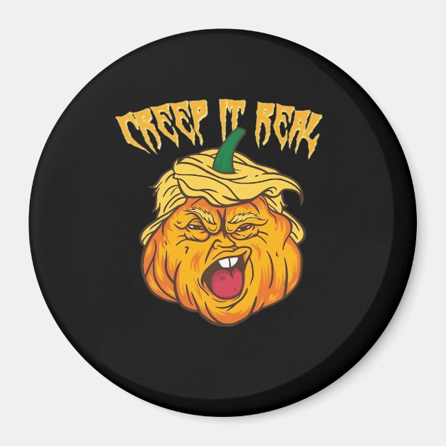 Crazy Halloween Pumpkin Trumpkin Costume Magnet (Vorne)