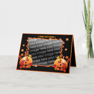 Crazy Halloween Pumpkins (Foto-Rahmen) Karte