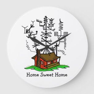 Crazy Ham Radio Antenna Clock von Brownielocks Große Wanduhr
