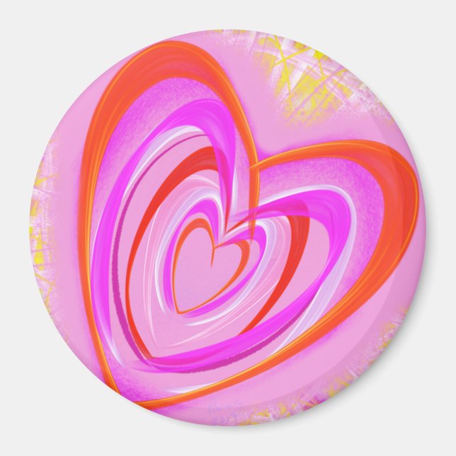 Crazy Heart by Power Blume Magnet (Vorne)