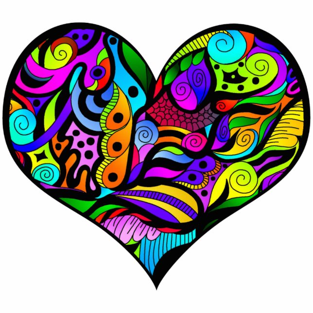 Crazy Heart Foto Skulptur (Vorne)