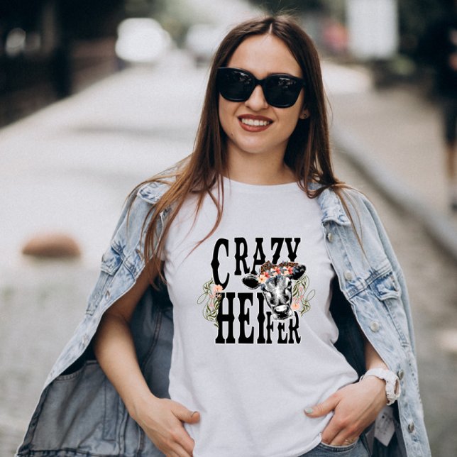 Crazy Heifer - Blumenkuh T-Shirt (Von Creator hochgeladen)