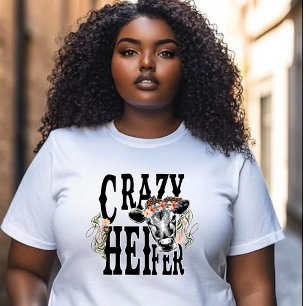 Crazy Heifer - Blumenkuh T-Shirt