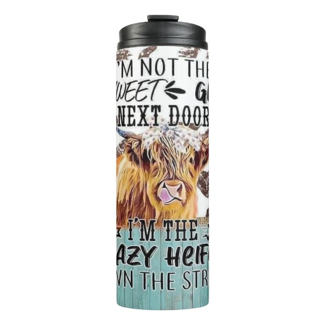 Crazy Heifer Thermosbecher (Vorderseite)