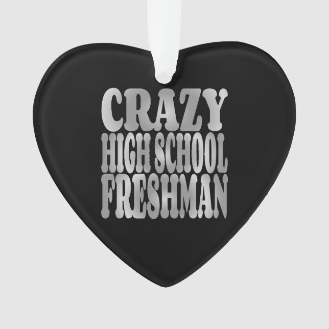 Crazy High School Freshman in Silver Ornament (Vorderseite)
