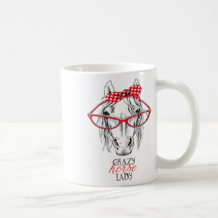Crazy Horse Lady Horse Lover Frauen Bandana Horseb Kaffeetasse