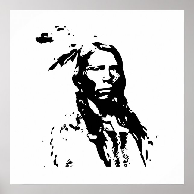 Crazy Horse Native American Leader Canvas Print Poster (Vorne)