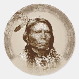 Crazy Horse Runder Aufkleber