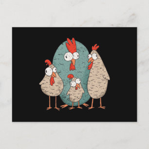Crazy Huhn Postkarte