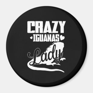 Crazy Iguana Lady Magnet