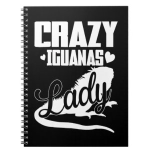 Crazy Iguana Lady Notizblock
