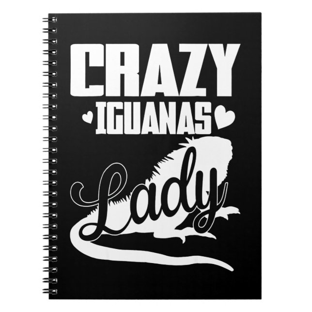 Crazy Iguana Lady Notizblock (Vorderseite)