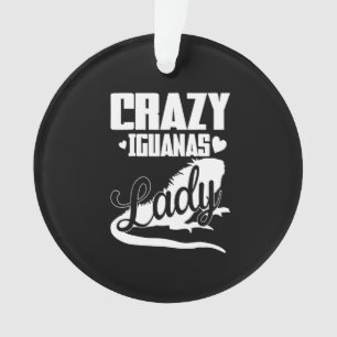 Crazy Iguana Lady Ornament